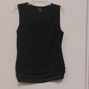 Covington black lace front shell Sz Size NWOT